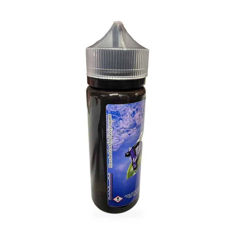 Purple Menthols Dark Fruit Menthol 100ml shortfill bottle side label