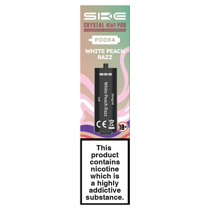 SKE Crystal 4in1 Pods White Peach Razz