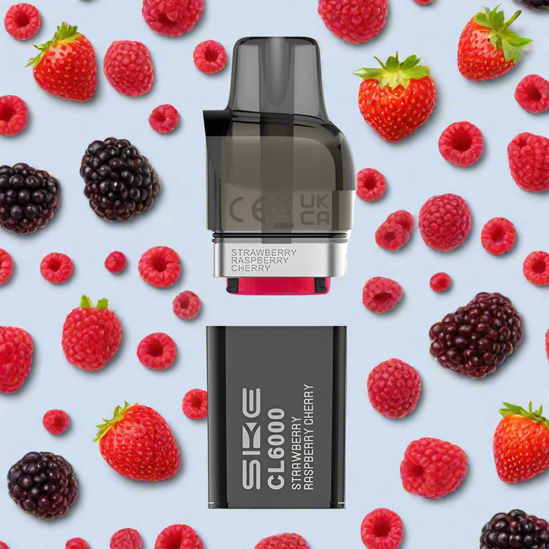 Strawberry Raspberry Cherry CL6000 Pre Filled Pods