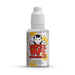 sweet tobacco concentrate 30ml on a white background with tobacco leaves falling and red vampire vape branding
