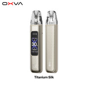 OXVA Xlim Pro 3 vaping device in Titanium Silk color on a white background