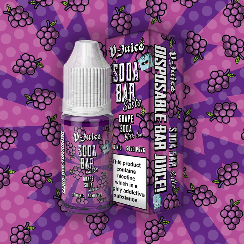 Vjuice Soda Bar Series Grape with Ice Nic Salt