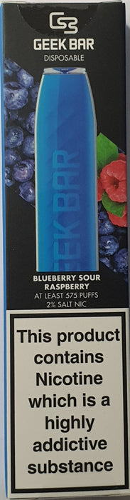 Geek Bar Blueberry Sour Raspberry 20mg Disposable Vape 