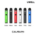 Uwell caliburn A3 vape kit all colours