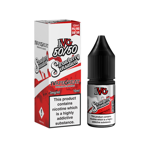 IVG Strawberry Sensation 50/50 10ml eliquid vape juice
