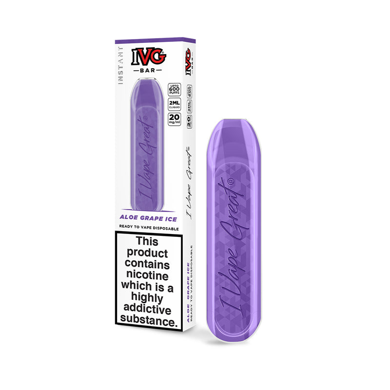 IVG Disposable Bars 5 for £20! (20mg - Up to 600 Puffs)