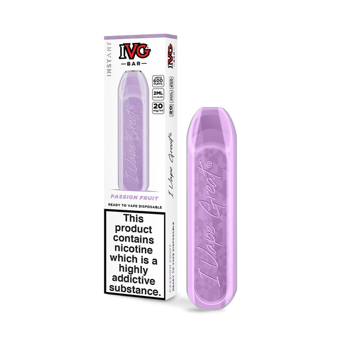 IVG Disposable Bars 5 for £20! (20mg - Up to 600 Puffs)