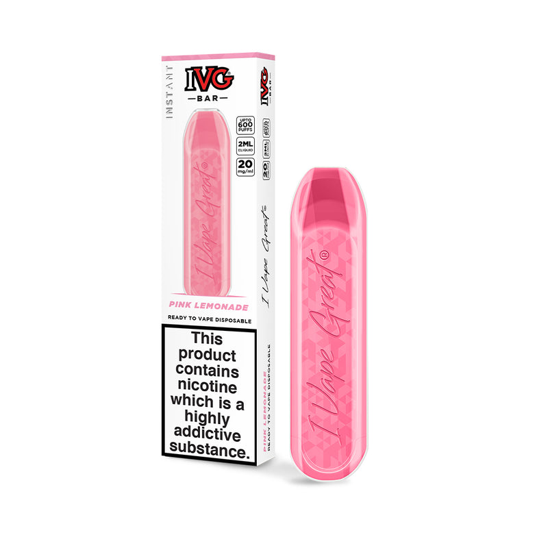 IVG Disposable Bars 5 for £20! (20mg - Up to 600 Puffs)