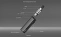 Aspire K-lite Vape Starter Kit Component Diagram with Silver K-Lite BVC Coil Tank and plastic mouth piece