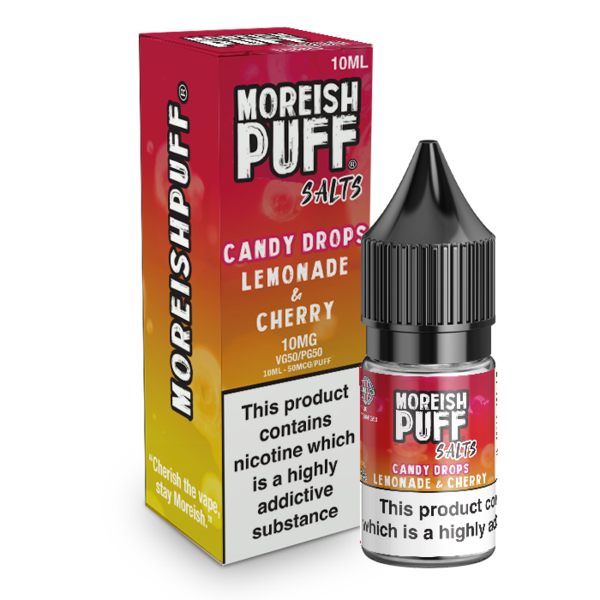 Moreish Puff Nic Salt Lemonade and Cherry Candy 10ml