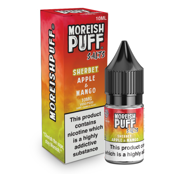 Moreish Puff Apple and Mango Sherbet Nic Salt 10ml
