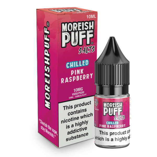 Moreish Puff Pink Raspberry Chilled Nic Salt
