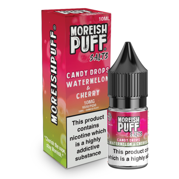 Moreish Puff Watermelon Cherry Candy Drops Nic Salt