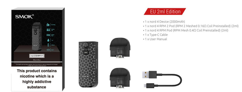 Smok Nord 4 Kit Contents