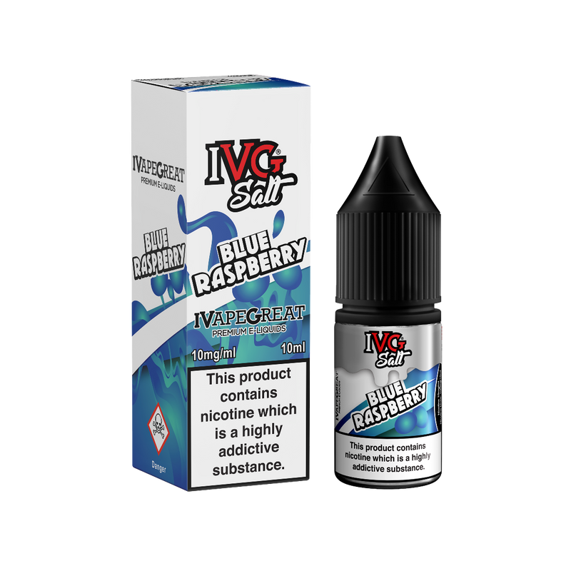 IVG Salt Blue Raspberry Nic Salt 50/50 10ml eliquid vape juice