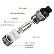 Aspire Cleito 120 Pro Tank part instructions