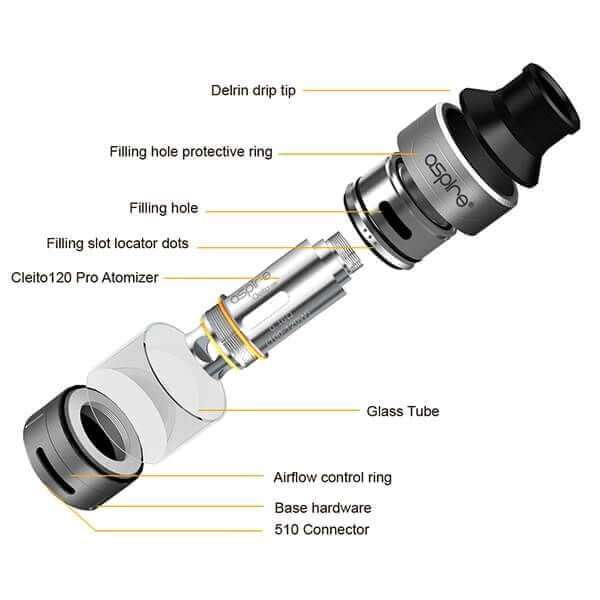 Aspire Cleito 120 Pro Tank part instructions