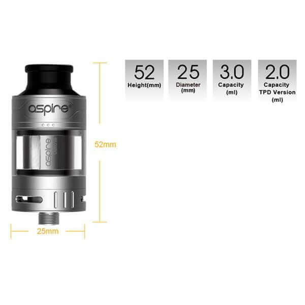 Aspire Cleito 120 Pro Tank Dimensions