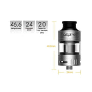 Aspire Cleito Pro Tank Dimensions