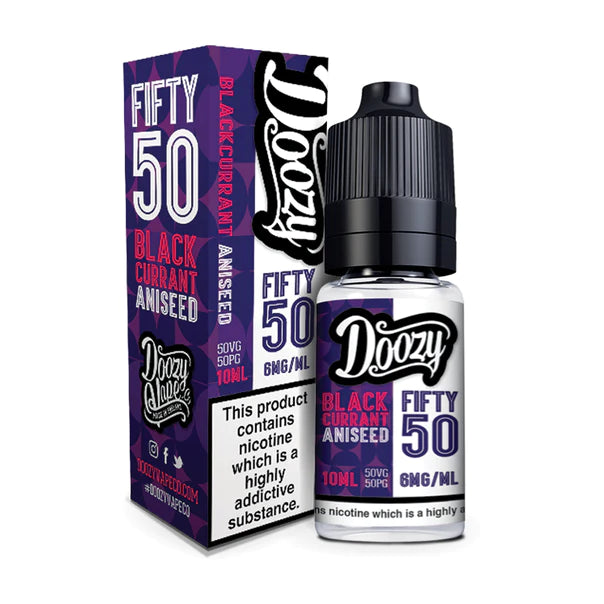 doozy fifty 50 blackcurrant aniseed vape e liquid