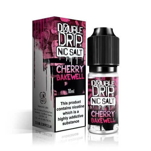 Double Drip Nic Salt Cherry Bakewell 10ml eliquid Bottle