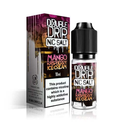 Double Drip Nic Salt Mango Raspberry Ice Cream 10ml eliquid Bottle