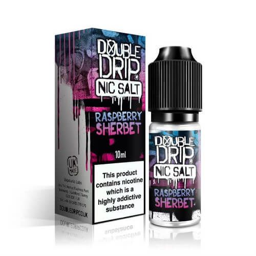 Double Drip Nic Salt Raspberry Sherbet 10ml eliquid Bottle