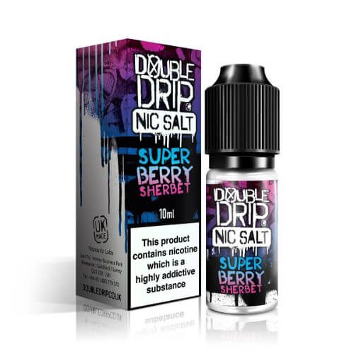 Double Drip Nic Salt Super Berry Sherbet 10ml eliquid Bottle