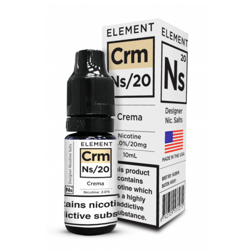 Element NS20 Crema 10ml Nic Salt eliquid vape juice