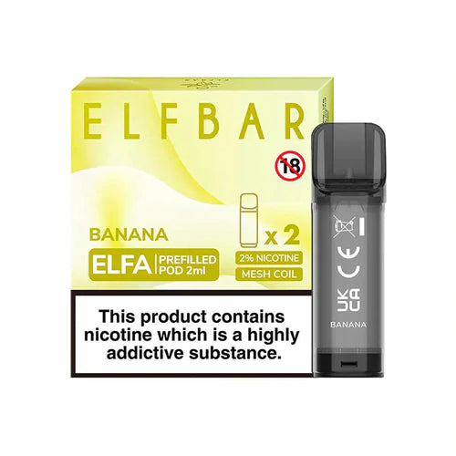 Elf Bar Elfa Banana Flavour Pre Filled Pods