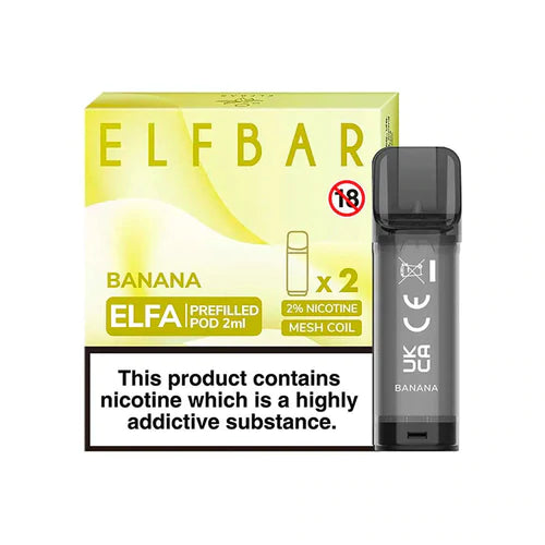 Elf Bar Elfa Banana Flavour Pre Filled Pods