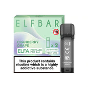 Elf Bar Elfa Cranberry Grape Flavour Pre Filled Pods