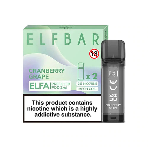 Elf Bar Elfa Cranberry Grape Flavour Pre Filled Pods
