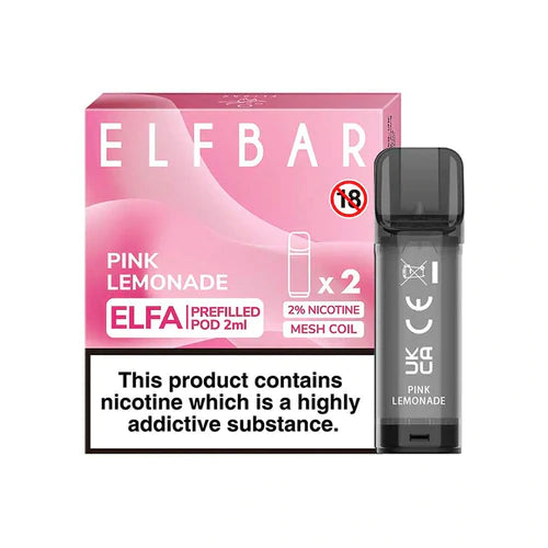Elf Bar Elfa Pink Lemonade Flavour Pre Filled Pods