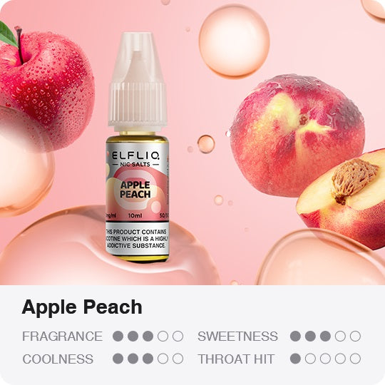 Elf Bar ElfLiq Vape Liquid Apple Peach Nic Salt