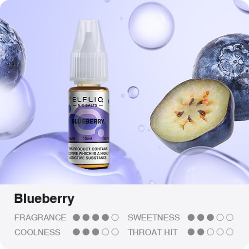Elf Bar ElfLiq Vape Liquid Blueberry Nic Salt