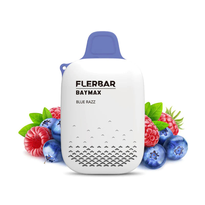flerbar baymax zero nicotine disposable vape  blue razz