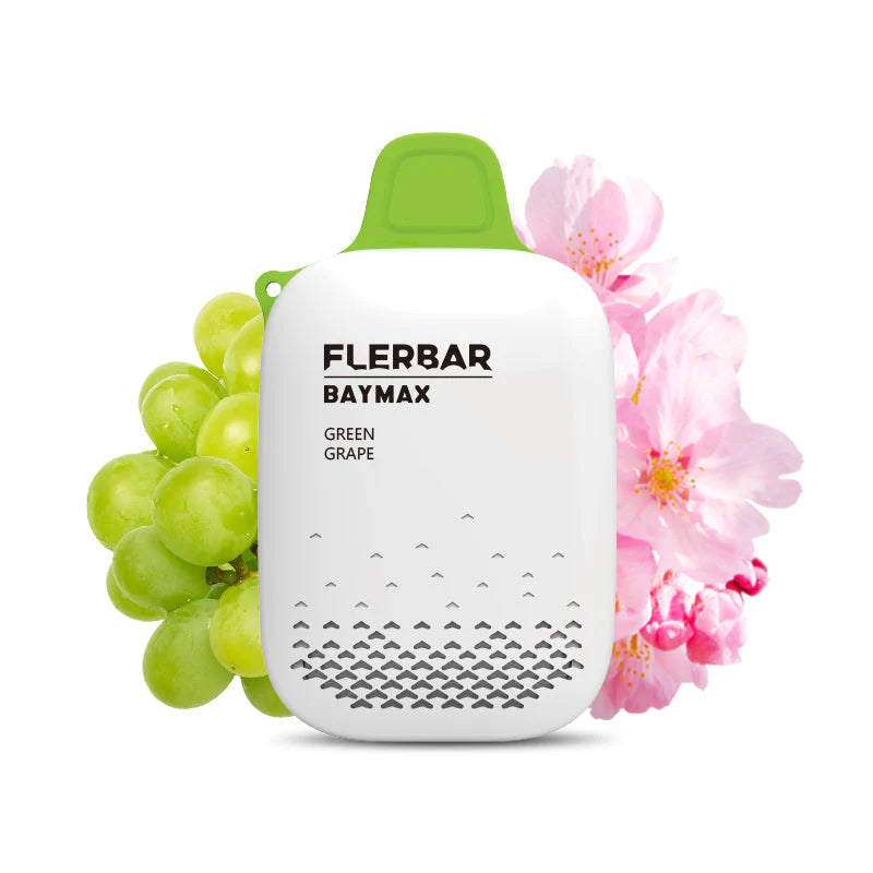 flerbar baymax zero nicotine disposable vape green grape