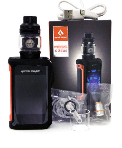 Geekvape Aegis X Zeus Sub Ohm Vape Kit with Zeus Tank Box Contents