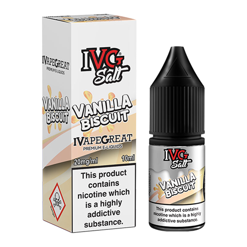 vanilla biscuit nic salt eliquid bottle