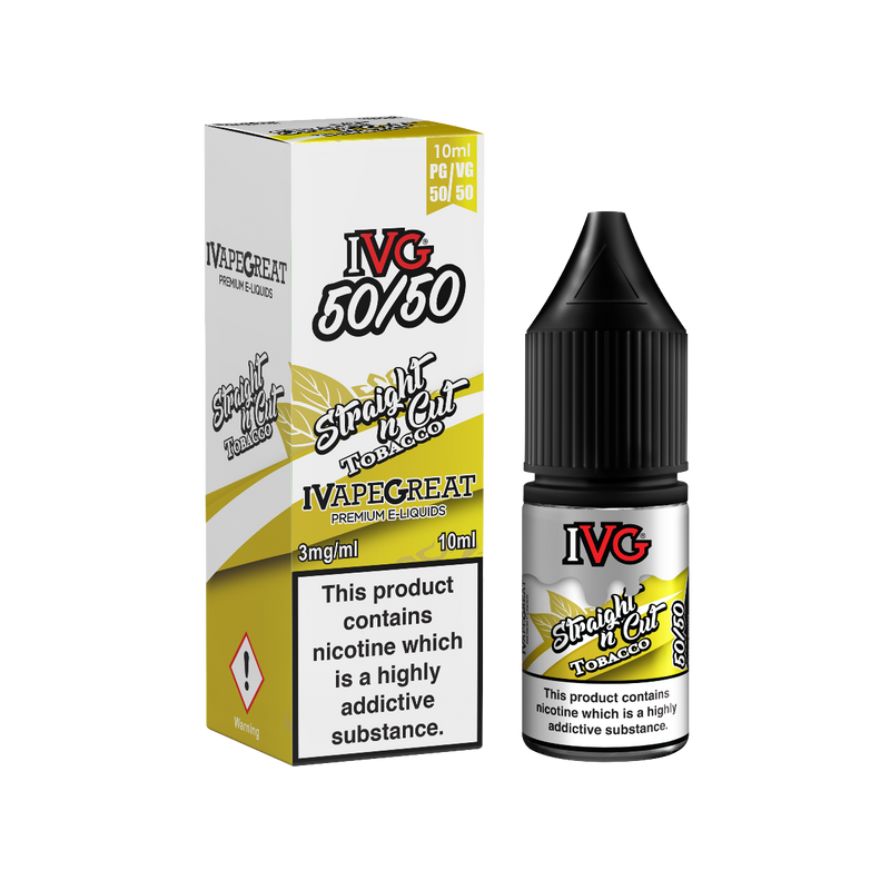IVG Straight N Cut Tobacco 50/50 10ml eliquid vape juice