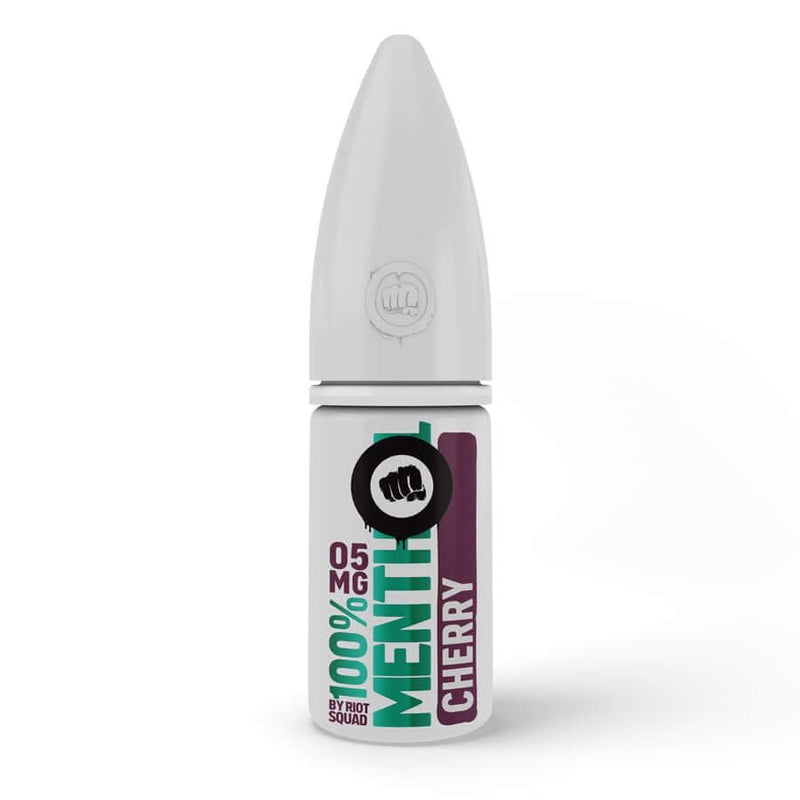 Riot Squad 100% Cherry Menthol Nicotine Salt 10ml Bottle Vape Shop Birmingham Same Day Delivery