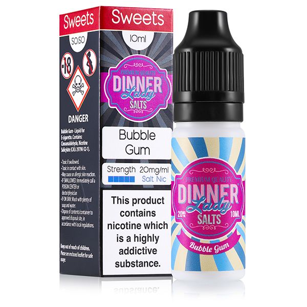 Dinner Lady Bubble Gum Nicotine Salt 20mg 10ml Bottle