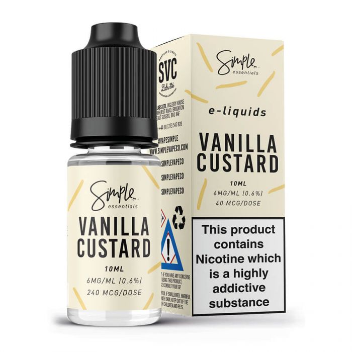Simple Essentials Vanilla Custard 50/50 eliquid