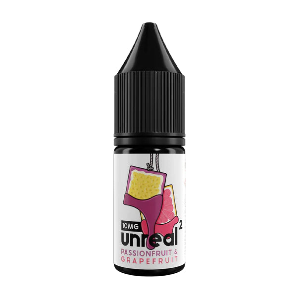 Unreal² Passionfruit and Grapefruit 10ml nic salt vape juice