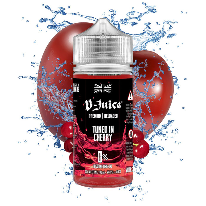 Vjuice Tuned in Cherry 100ml Shortfill Vape juice eliquid
